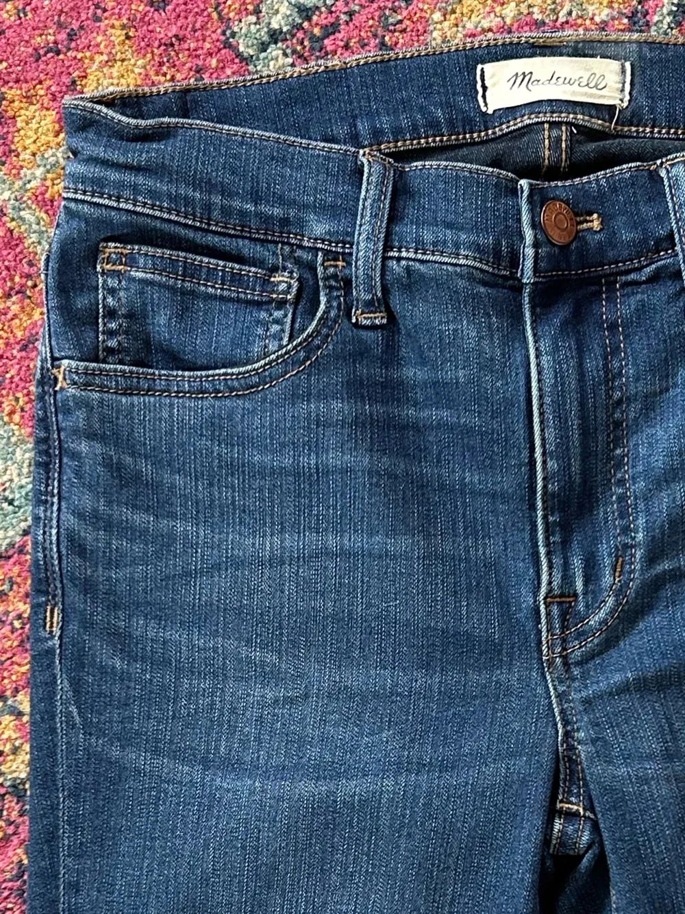 Madewell | Women's High-Rise Dark Blue Denim Roadtripper Skinny Jeans Size 27